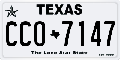 TX license plate CCO7147