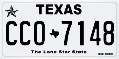 TX license plate CCO7148