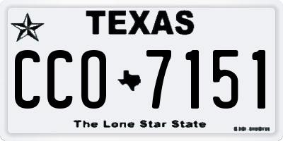 TX license plate CCO7151