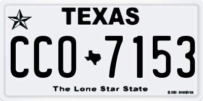 TX license plate CCO7153