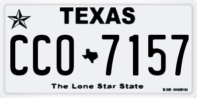 TX license plate CCO7157