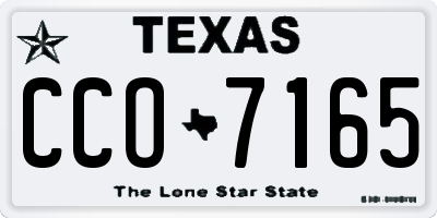 TX license plate CCO7165