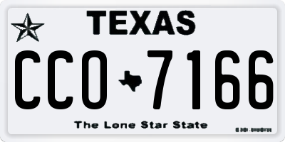 TX license plate CCO7166