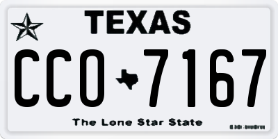 TX license plate CCO7167