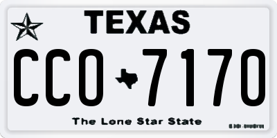 TX license plate CCO7170