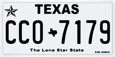 TX license plate CCO7179