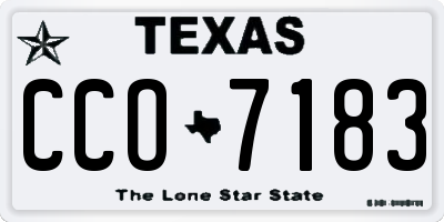 TX license plate CCO7183