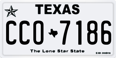 TX license plate CCO7186