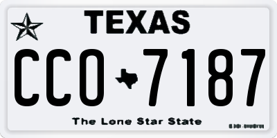 TX license plate CCO7187