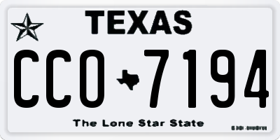 TX license plate CCO7194