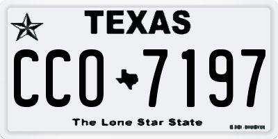 TX license plate CCO7197