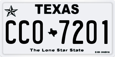 TX license plate CCO7201