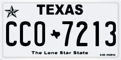 TX license plate CCO7213