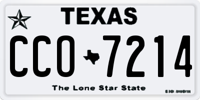 TX license plate CCO7214