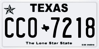 TX license plate CCO7218