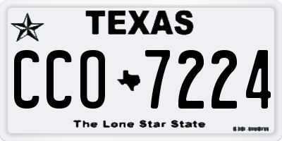 TX license plate CCO7224
