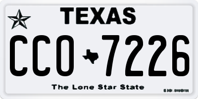 TX license plate CCO7226