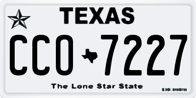 TX license plate CCO7227