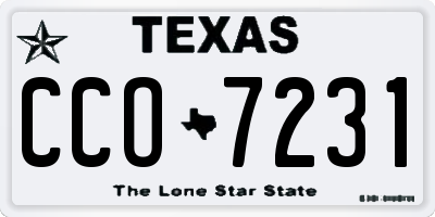 TX license plate CCO7231