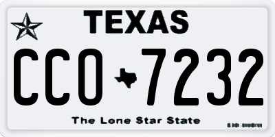 TX license plate CCO7232