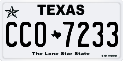 TX license plate CCO7233