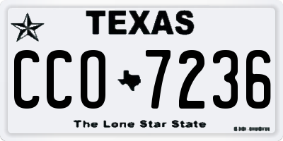 TX license plate CCO7236