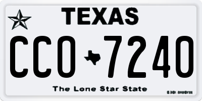 TX license plate CCO7240