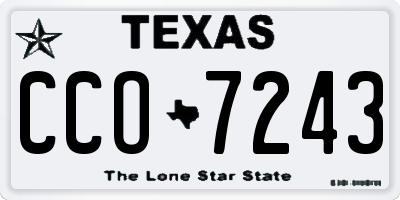 TX license plate CCO7243