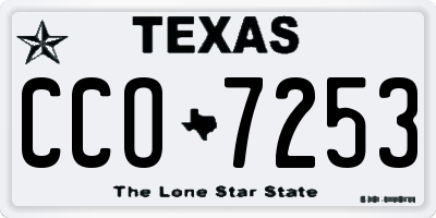 TX license plate CCO7253