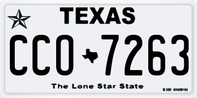 TX license plate CCO7263