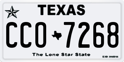 TX license plate CCO7268
