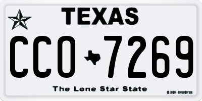 TX license plate CCO7269