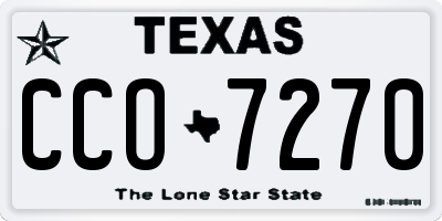 TX license plate CCO7270