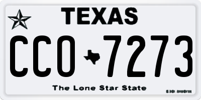 TX license plate CCO7273