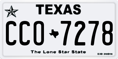 TX license plate CCO7278