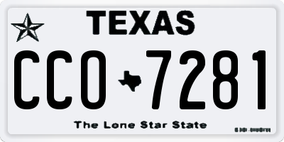 TX license plate CCO7281