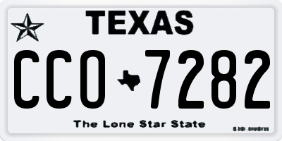 TX license plate CCO7282