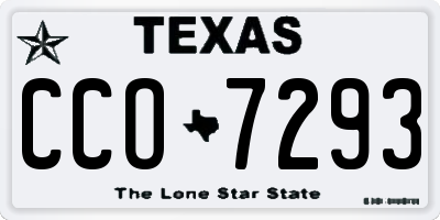 TX license plate CCO7293