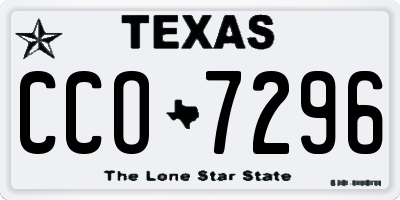 TX license plate CCO7296