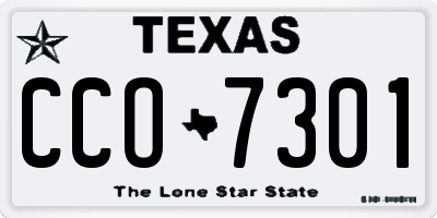 TX license plate CCO7301