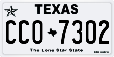 TX license plate CCO7302