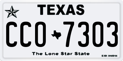 TX license plate CCO7303