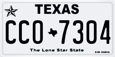 TX license plate CCO7304