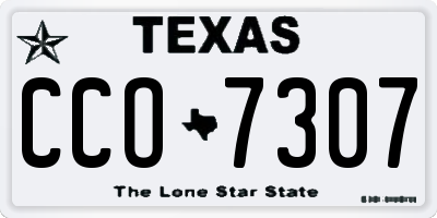 TX license plate CCO7307