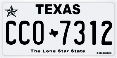 TX license plate CCO7312
