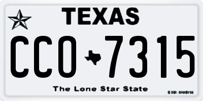 TX license plate CCO7315