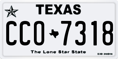 TX license plate CCO7318