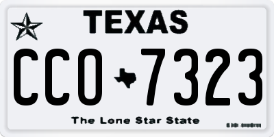 TX license plate CCO7323