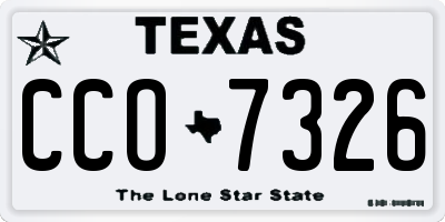 TX license plate CCO7326
