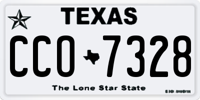 TX license plate CCO7328